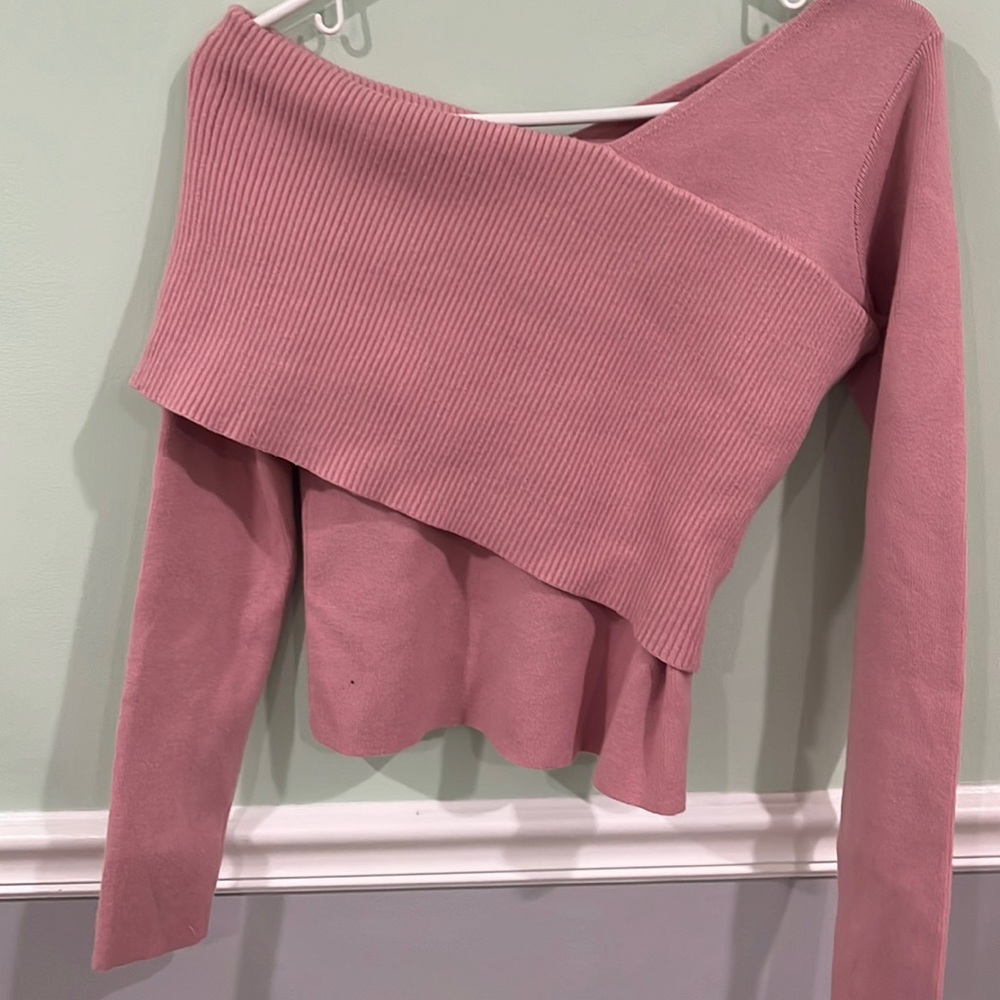 elegant pink sweater